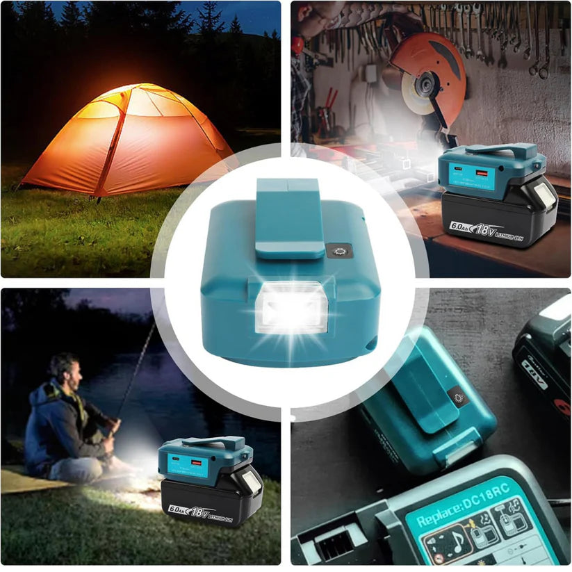 Makita ADP05 18V LXT USB Charger + 2× BL1850B 5.0Ah Batteries – Power & Charging Bundle