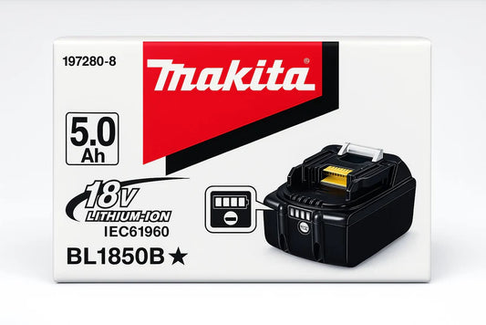 Makita BL1850B 18V LXT Li-Ion 5.0Ah Battery – Genuine (Part No. 197280-8)