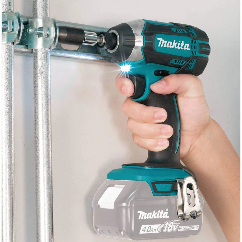 Makita DLX2537ST 18V LXT Brushless Twin Pack – DHP485 Combi Drill & DTD153 Impact Driver Kit (2× 5.0Ah Batteries, Rapid Charger & Makpac Case)