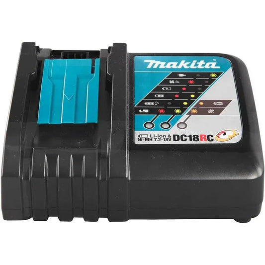 Makita BL1850B 18V LXT 5.0Ah Battery Twin Pack + DC18RC Rapid Charger & Type 3 Makpac Carry Case