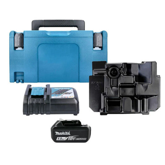 Makita 18V LXT Power Kit β 5.0Ah Battery, DC18RC Rapid Charger & Type 3 Makpac Carry Case with Inlay