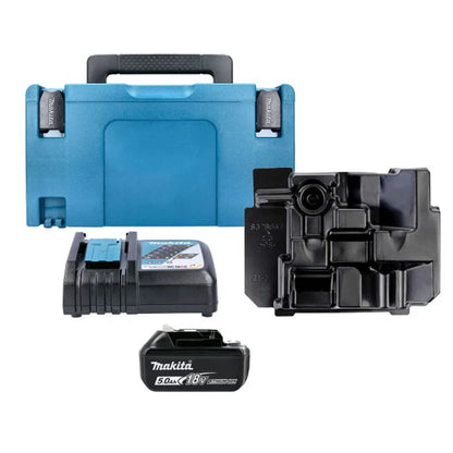 Makita 18V LXT Power Kit – 5.0Ah Battery, DC18RC Rapid Charger & Type 3 Makpac Carry Case with Inlay